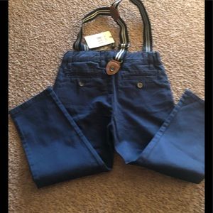 Brand new w tags. Bardot blue slacks w suspenders